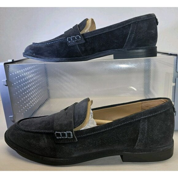 Sam Edelman Women's Moonlight Grey Birch  Suede Leather Slip- On Loafers Size 9M - Picture 1 of 16